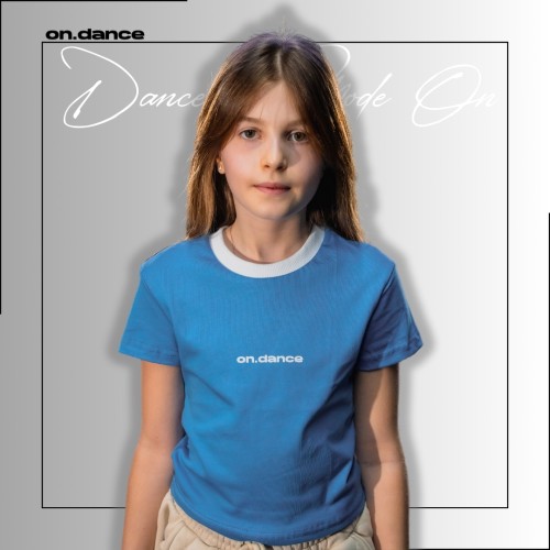 On Dance Baskılı Mavi / Kids T-Shirt - ON DANCE STORE